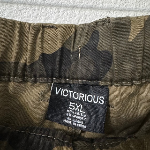 Victorious Jogger Pants 5XL Mens Camo Cargo Cotton Spandex Streetwear Utility - Picture 2 of 4